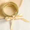 Online Dear-Lover 5pcs Glitter Jelly Bow Knot Ribbon Bracelet Set Yellow