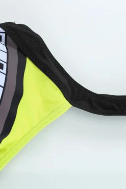 New Dear-Lover Tribal Print One Piece Swimsuit Yellow