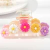 Best Dear-Lover Vibrant Flower Decor Large Hair Claw Clip Yellow